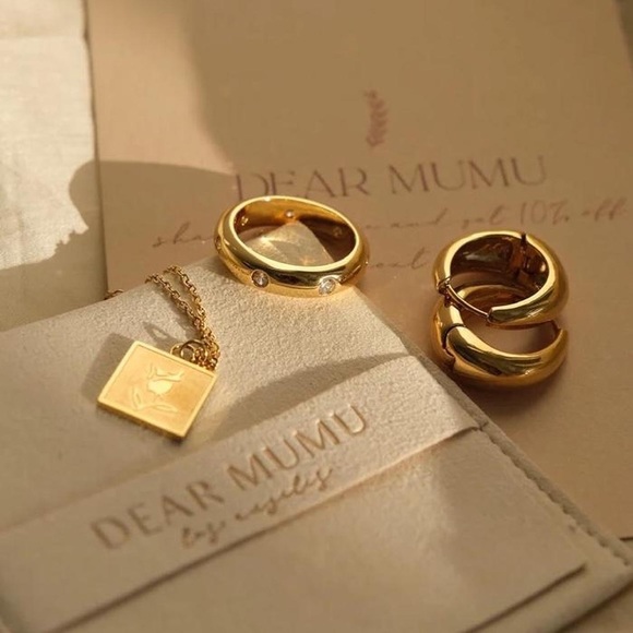 18K Gold Plated Charlie Hoops - Picture 5 of 7